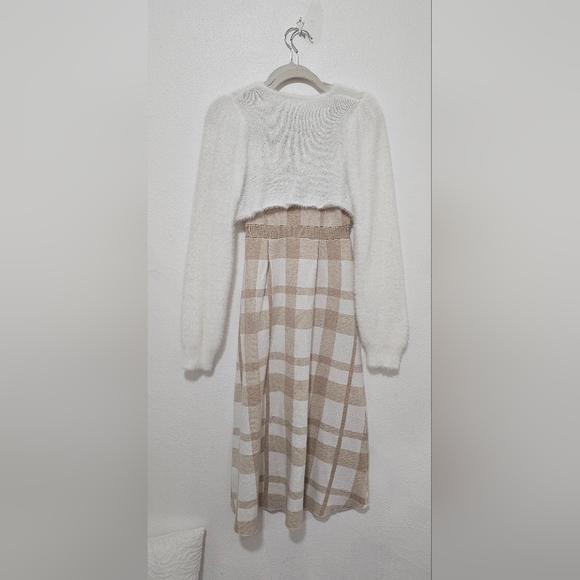 Evelyn bolero checkered long one piece dress - Picture 4 of 5